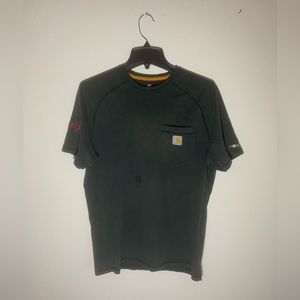 Carhartt Mens Medium Black Tee Shirt Relaxed Fit Great Fade Vintage